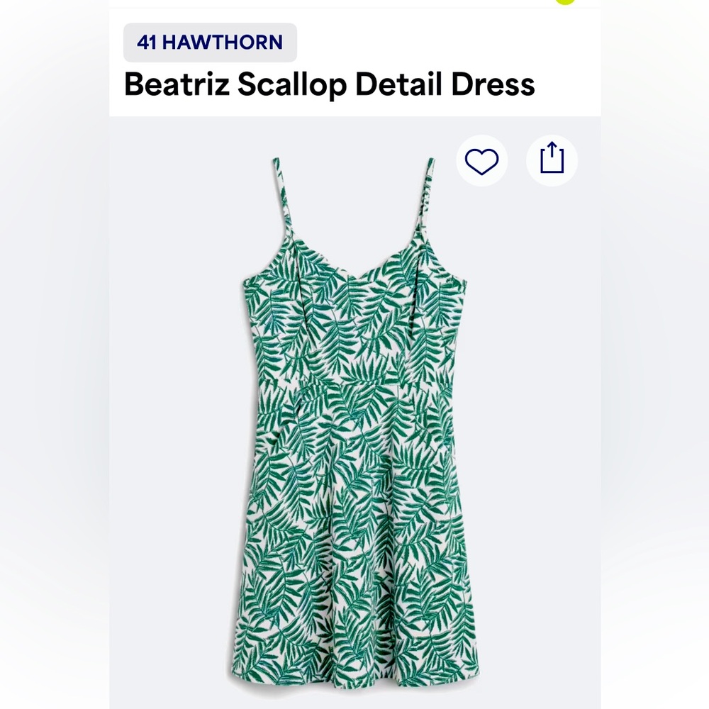 41 Hawthorn Green Scallop Detail Dress